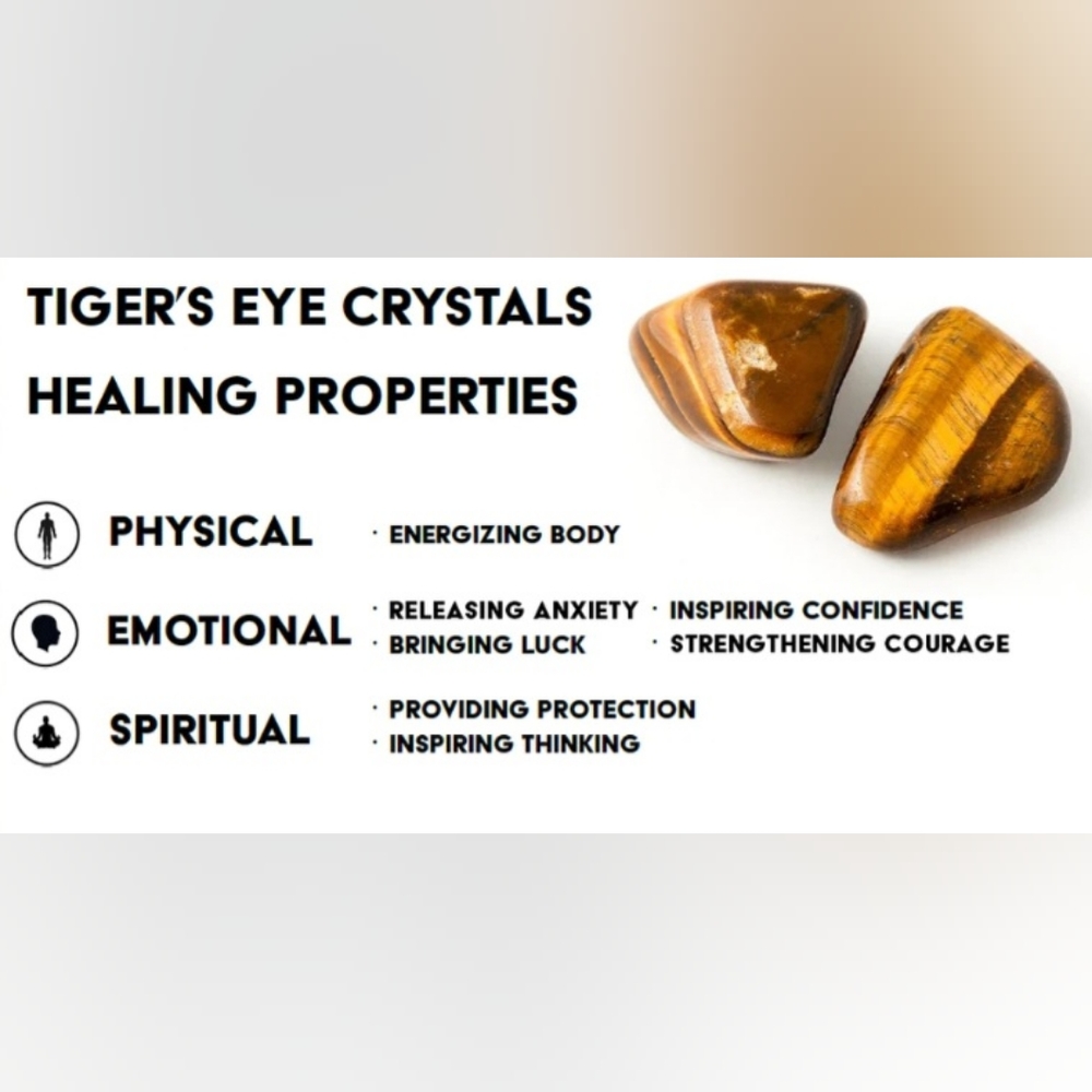 Natural Crystal ~ Tiger's Eye Cuff Bracelet ~ New - Picture 6 of 6